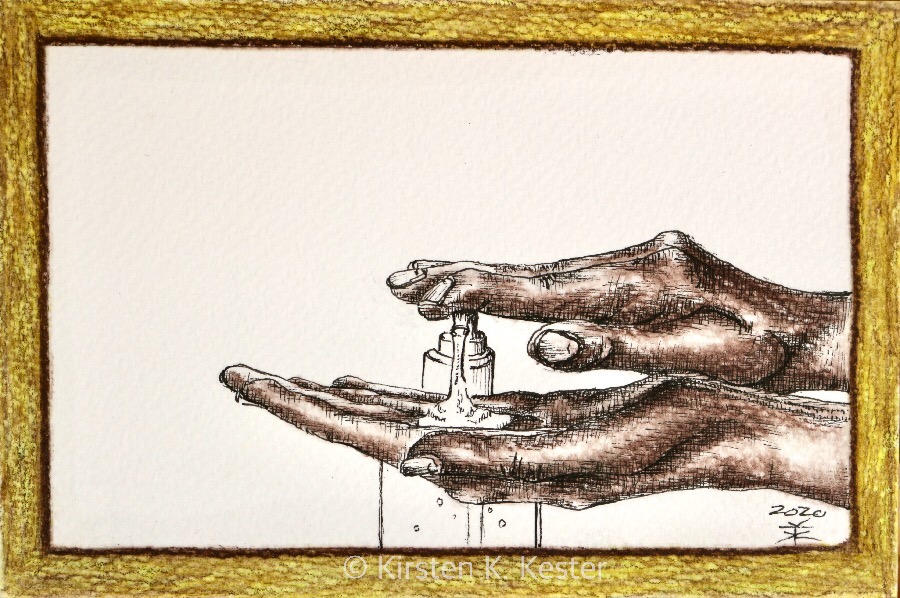 Artmoney - The hand sanitizer (2020-022) © KirstenKKester.com | Kirsten K. Kester