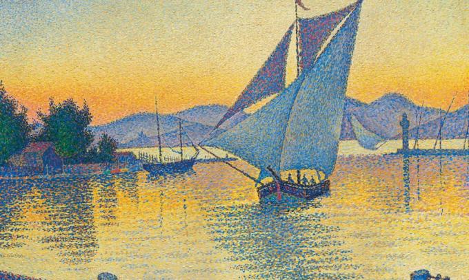 "Le Port au Soleil Couchant, Opus 236 (Saint-Tropez)" fra 1892, af Paul Signac © KirstenKKester.com | Kirsten K. Kester