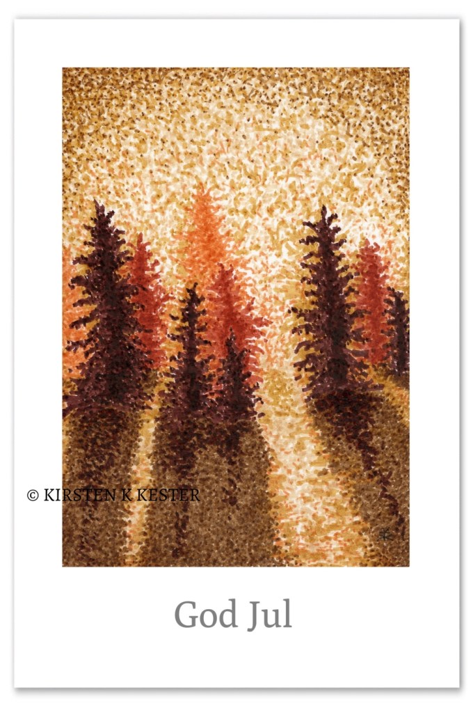 Orange grantræer, julekort © KirstenKKester.com | Kirsten K. Kester